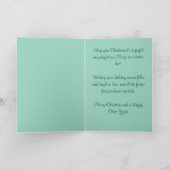 Christmas Corgi Dog Welpe mit Weihnachtsmannmütze Karte (Innenseite)