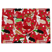Christmas Corgi Dogs Große Geschenktüte (Vorderseite)