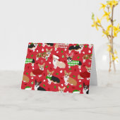 Christmas Corgi Dogs Karte (Gelbe Blume)