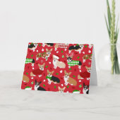 Christmas Corgi Dogs Karte (Vorderseite)
