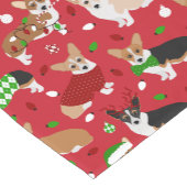 Christmas Corgi Dogs Kurzer Tischläufer (Ecke)
