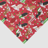Christmas Corgi Dogs Seidenpapier (Ausschnitt)