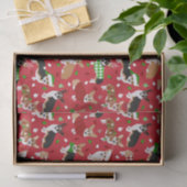 Christmas Corgi Dogs Seidenpapier (Geschenk)