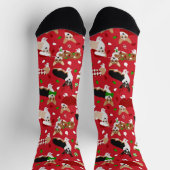 Christmas Corgi Dogs Socks Socken (Oben)
