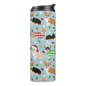 Christmas Corgi Dogs Thermosbecher (Nach links gedreht)