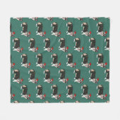 Christmas Corgi Fleecedecke (Vorderseite (Horizontal))