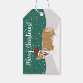 Christmas Corgi Geschenkanhänger (Vorderseite)