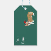 Christmas Corgi Geschenkanhänger (Rückseite)