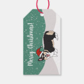 Christmas Corgi Geschenkanhänger (Vorderseite)