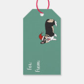 Christmas Corgi Geschenkanhänger (Rückseite)