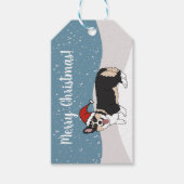 Christmas Corgi Geschenkanhänger (Vorderseite)