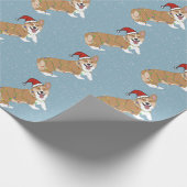 Christmas Corgi Geschenkpapier (Ecke)