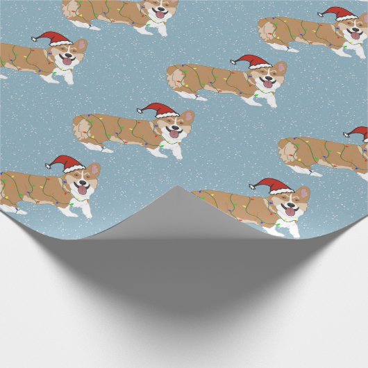 Christmas Corgi Geschenkpapier (Ecke)