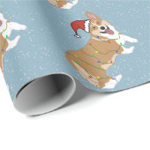 Christmas Corgi Geschenkpapier (Rolleneckpunkt)