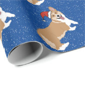 Christmas Corgi Geschenkpapier (Rolleneckpunkt)