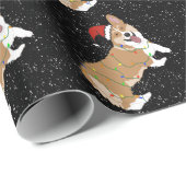 Christmas Corgi Geschenkpapier (Rolleneckpunkt)