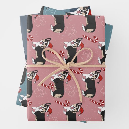 Christmas Corgi Geschenkpapier Set (Beispiel)