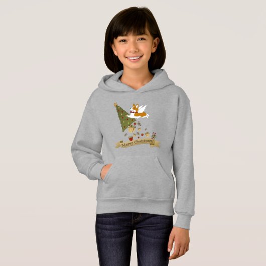Christmas Corgi Hoodie (Vorne ganz)