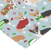 Christmas Corgi Hunde Kurze Tischläufer (Ecke)