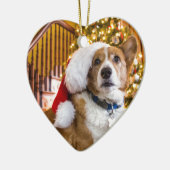 Christmas Corgi Keramik Ornament (Links)