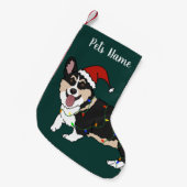 Christmas Corgi Kleiner Weihnachtsstrumpf (Vorderansicht (hängend))