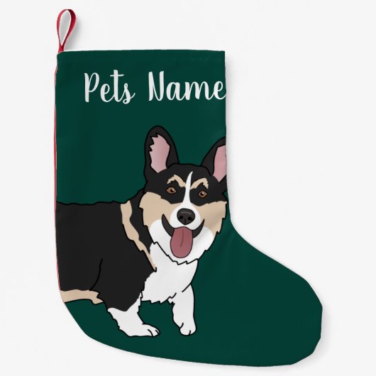 Christmas Corgi Kleiner Weihnachtsstrumpf (Vorderseite)