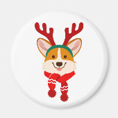 Christmas Corgi Magnet (Vorne)