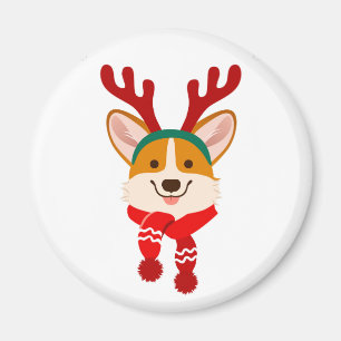 Christmas Corgi Magnet