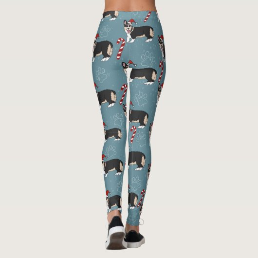 Christmas Corgi Pup Leggings (Rückseite)