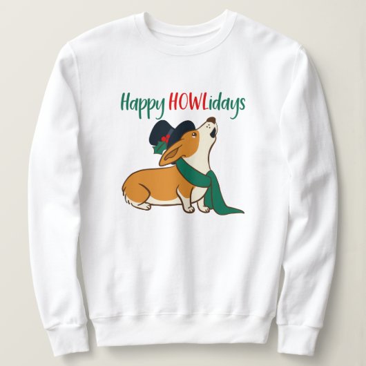 Christmas Corgi Singing Sweatshirt (Design vorne)