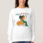 Christmas Corgi Singing Sweatshirt (Vorderseite)