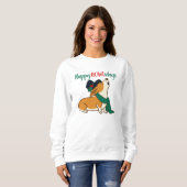Christmas Corgi Singing Sweatshirt (Vorne ganz)