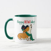 Christmas Corgi Singing Tasse (Links)