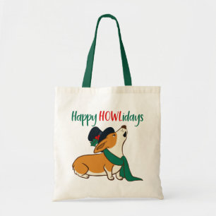 Christmas Corgi singt Tote Bag Tragetasche