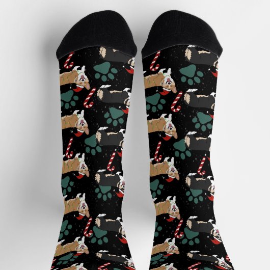 Christmas Corgi Socken (Oben)