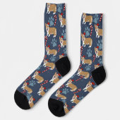 Christmas Corgi Socken (Linkes Detail)