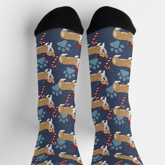 Christmas Corgi Socken (Oben)