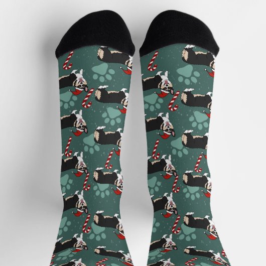 Christmas Corgi Socken (Oben)