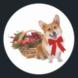 "Christmas Corgi" Stickers<br><div class="desc">— Kunstwerk von Dorian</div>