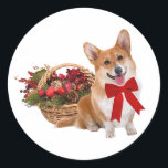 "Christmas Corgi" Stickers<br><div class="desc">— Kunstwerk von Dorian</div>