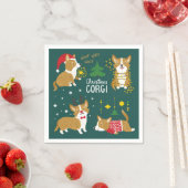 Christmas Corgi | Woof Woof Serviette (Beispiel)