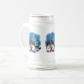 Christmas Corgis Bierglas (Vorderseite Links)