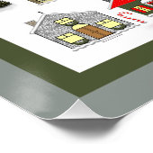 Christmas Countdown Advent Calendar Poster (Ecke)