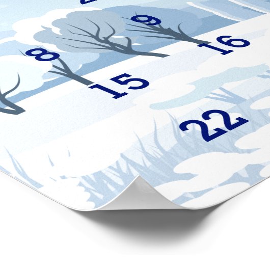 Christmas Countdown Advent Calendar Poster (Ecke)