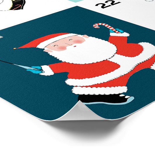 Christmas Countdown Advent Calendar Poster (Ecke)