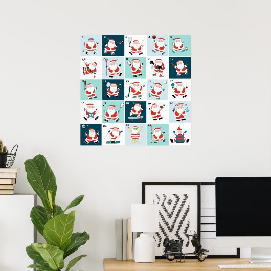 Christmas Countdown Advent Calendar Poster (Heimbüro)