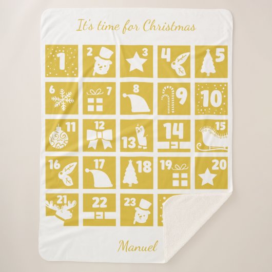 Christmas Countdown Advent Calendar Sherpadecke (Vorderseite)