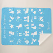 Christmas Countdown Advent Calendar Sherpadecke (Vorderseite (Horizontal))