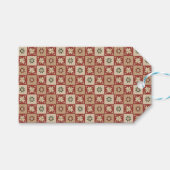 Christmas Country Star Quilt Blocks Geschenkanhänger (Vorderseite (Horizontal))