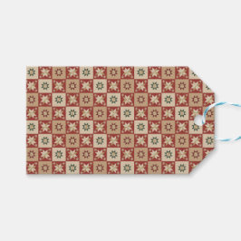 Christmas Country Star Quilt Blocks Geschenkanhänger